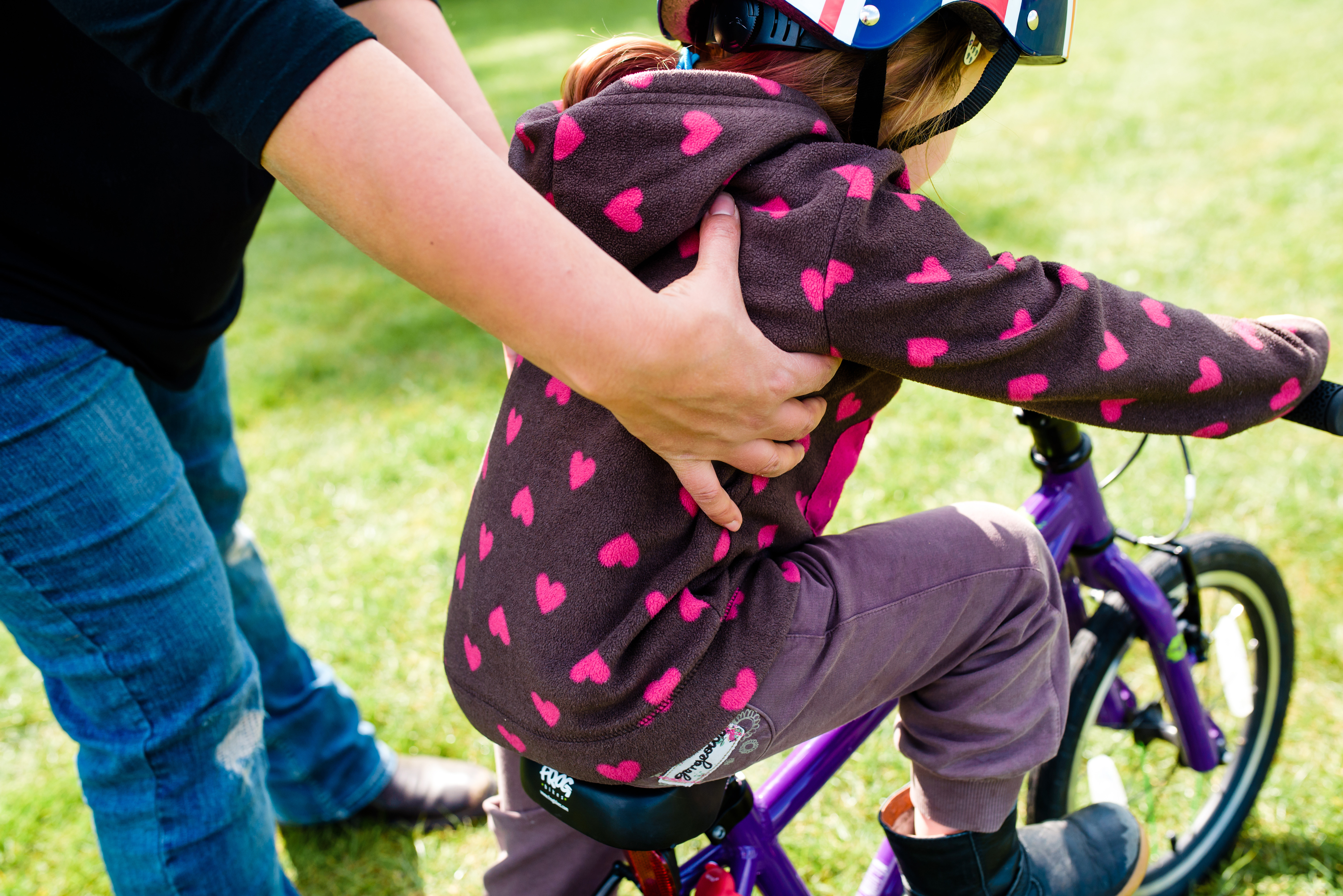 Teaching older child 2024 to ride bike